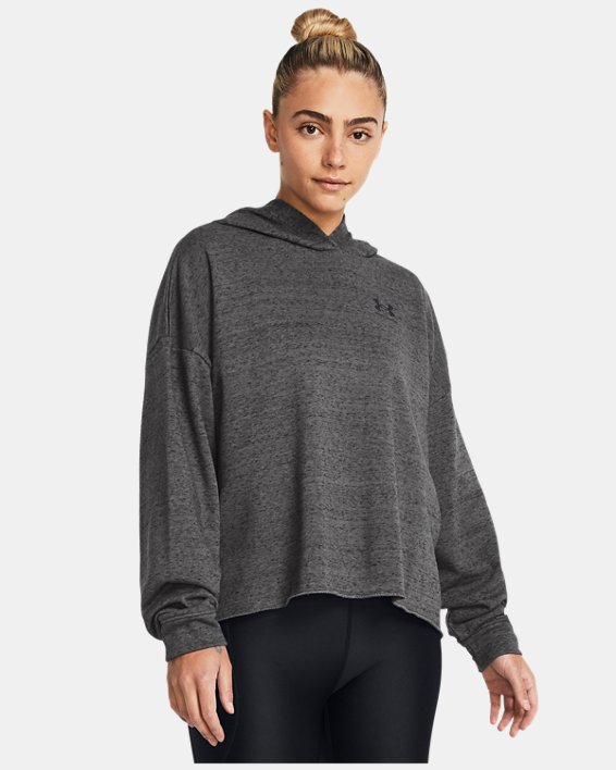 Women's UA Rival Terry Oversized Hoodie in Gray image number 0